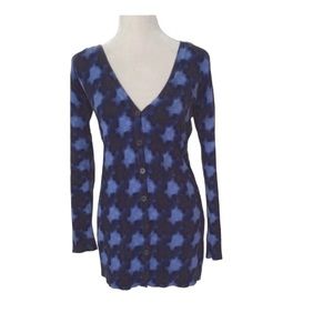 Isaac Mizrahi Blue Long Sleeve Cardigan Size Small